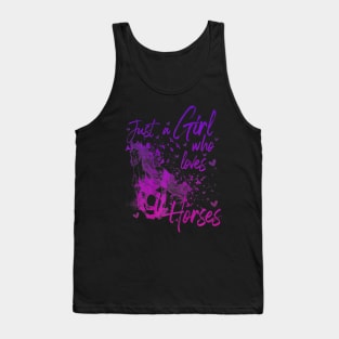 Just A Girl Who Loves Horses Premium Tank Top